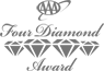 The image contains the text "AAA Four Diamond Award" with four diamond shapes underneath the text, symbolizing a quality rating.